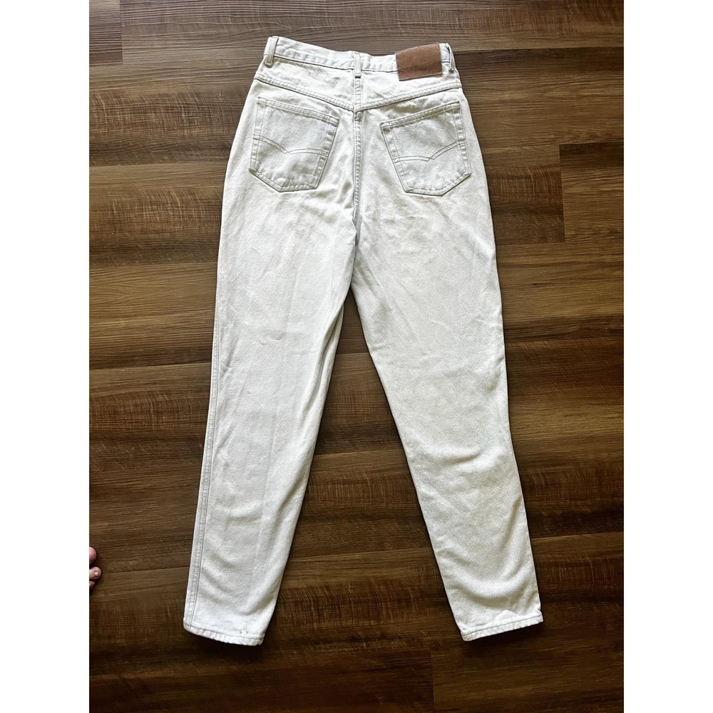 Vintage Gitano Jeans Womens 8 White Light Wash High Rise Mom‎ Tapered Denim 80s